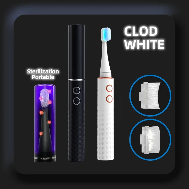 Portable Custom Teeth Whitening Bright UV Antibacterial Sanitizing Toothbrush Adult Polish Sonic Electric Toothbrush