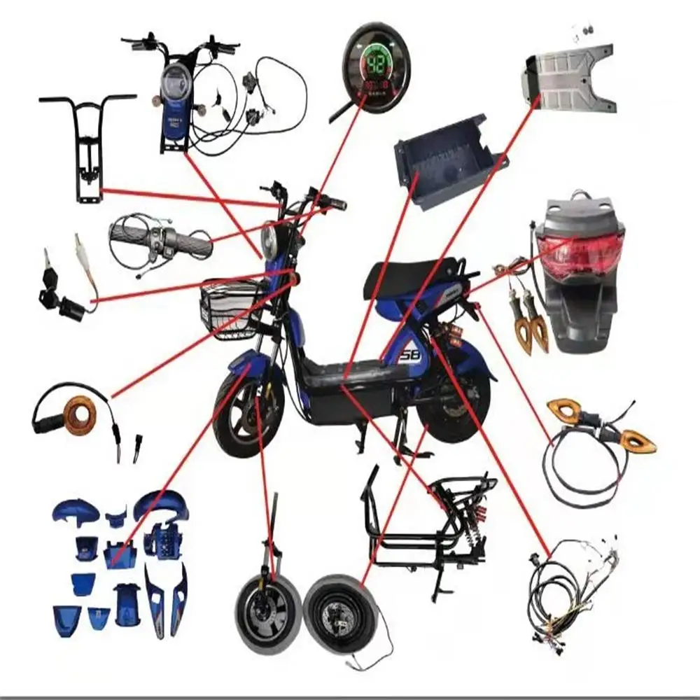 Высококачественные запчасти для электрических мотоциклов, квадроциклов, комплект ступиц с двойным приводом, комплект для электрического велосипеда, запчасти для всего автомобиля