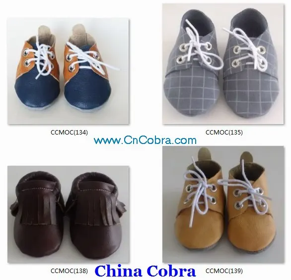
2021 CHINA COBRA newest design soft sole leather baby moccasins shoes infant toddler shoes 