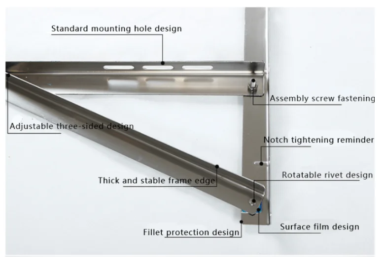 OEM universal wall  Stainless steel carbon steel China factory competitive price  Air conditioner bracket