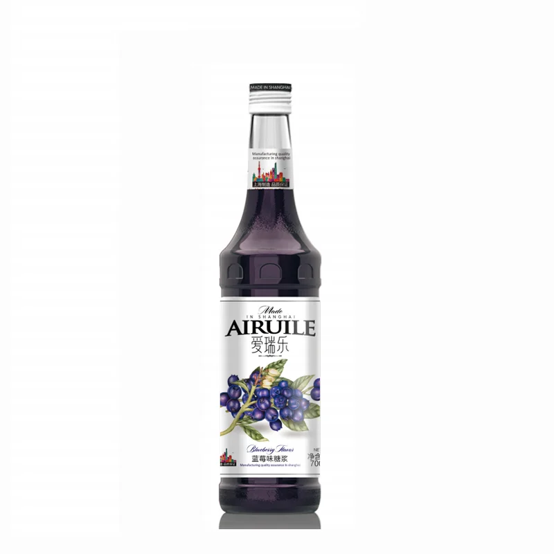 700ml beverage ingredient concentrated syrup blueberry  flavor syrup for beverage & cocktail
