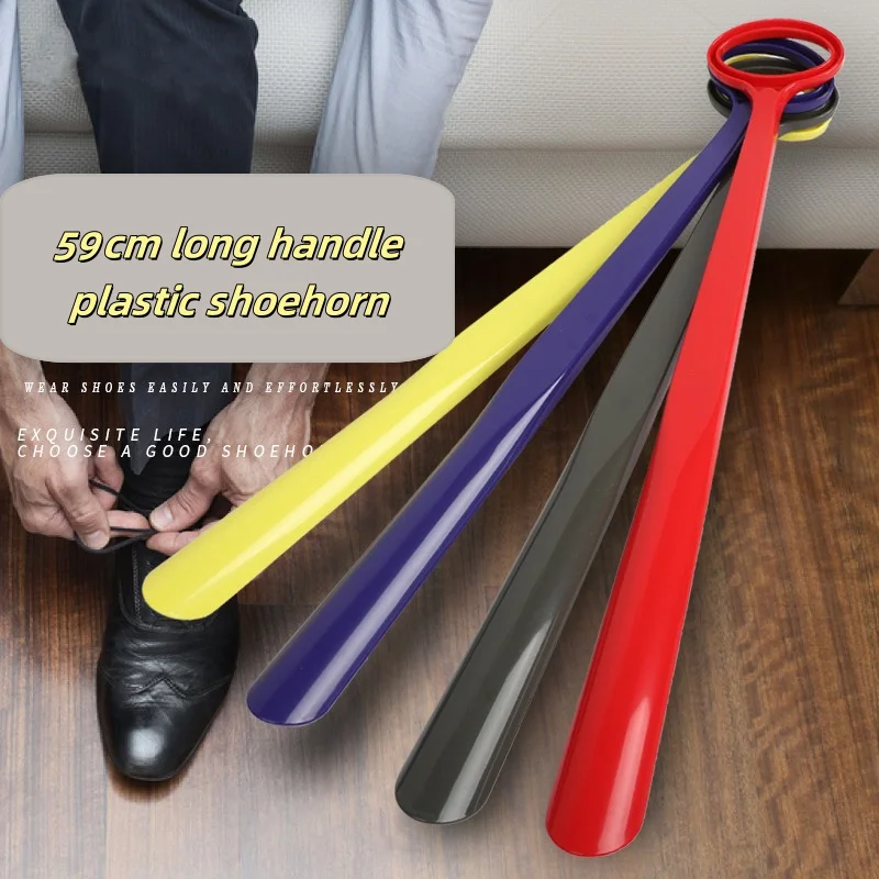 Plastic Pulling Shoe Pumping Shoe Spoon Plastic Shoes Lifting Tool Pregnant Elderly Lazy Shoehorn