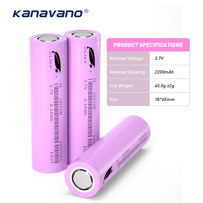 Низкая цена 18650 2200 мАч 8.14wh 3,7 v аккумуляторная батарея 3,7 В 18650 2200 мАч цифровая батарея для power bank