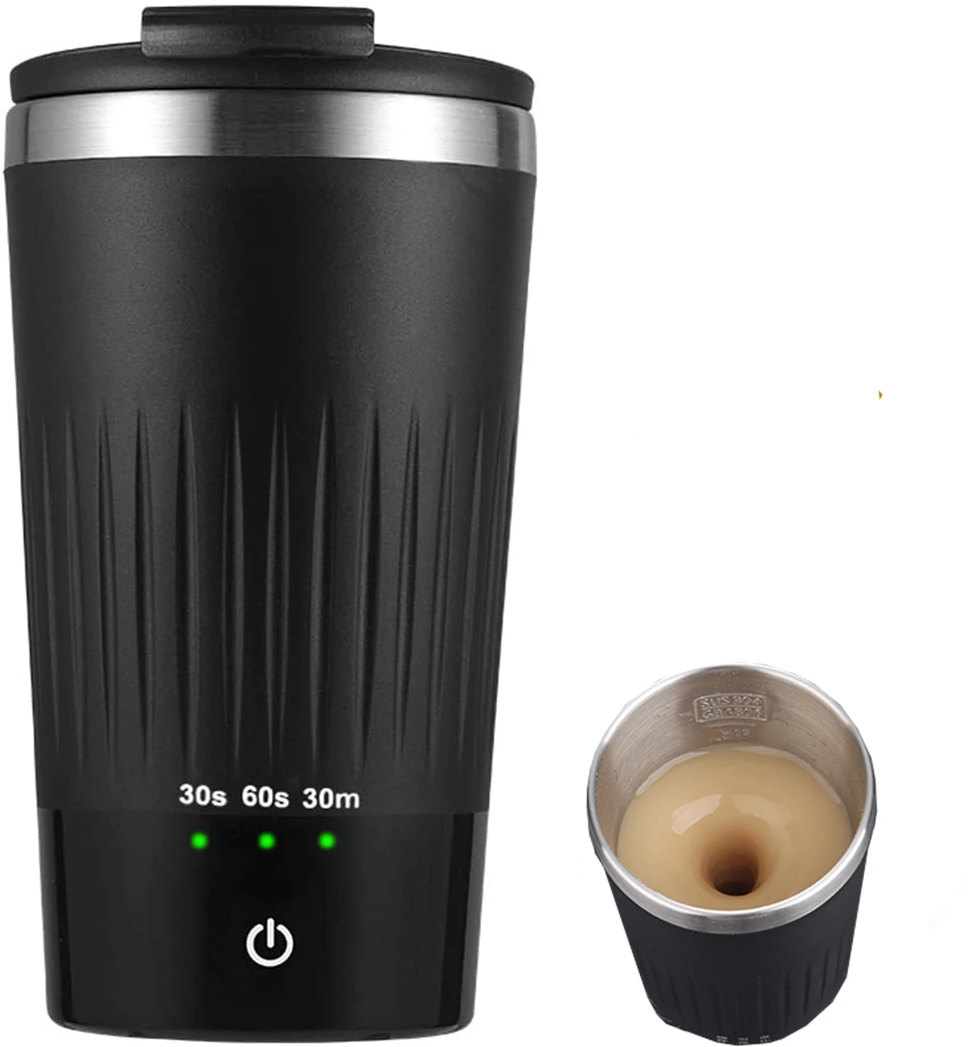304 Stainless Steel Strong Power Travel Coffee Mug with Shaftless Mixing for coffee, Chocolate, Mocha