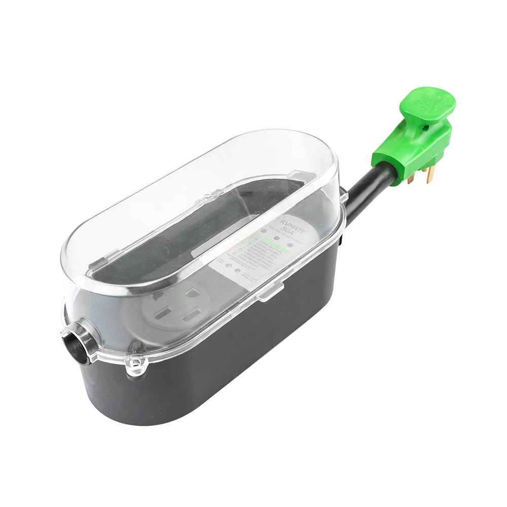 RV Surge Protector 50 Amp, All-in-one RV Circuit Analyzer with LED Indicator and Waterproof Cover, ETL Listed