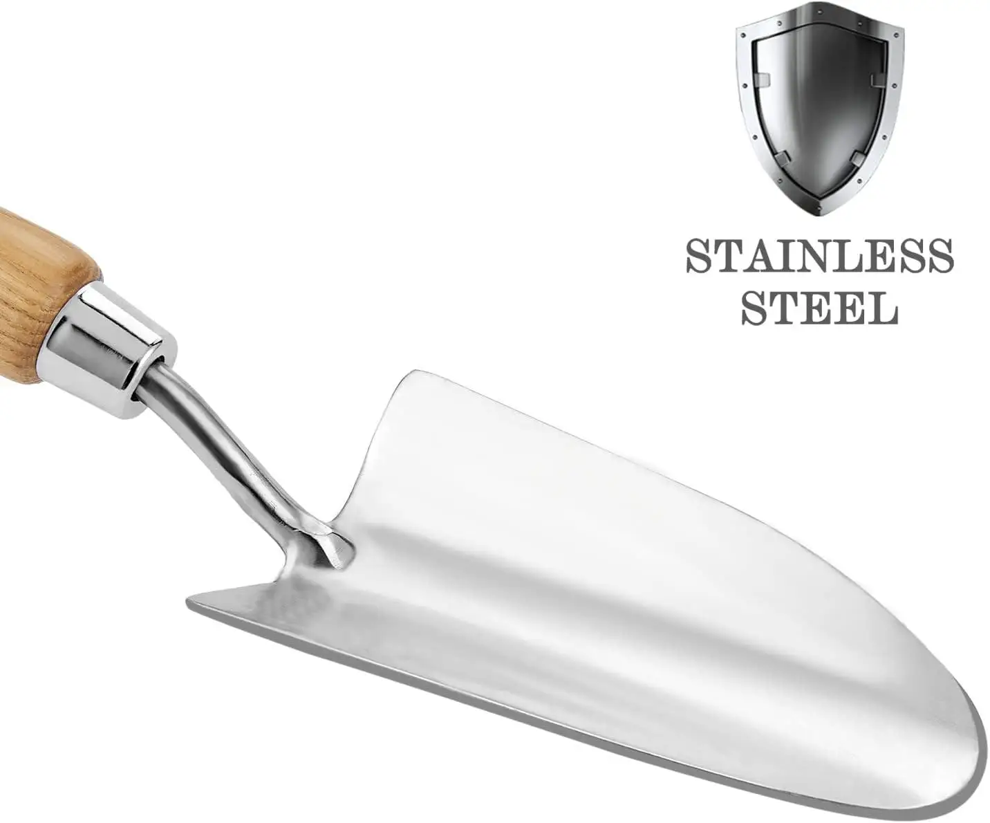 Peaktop  Garden Small Hand Shovel, Stainless Steel Trowel