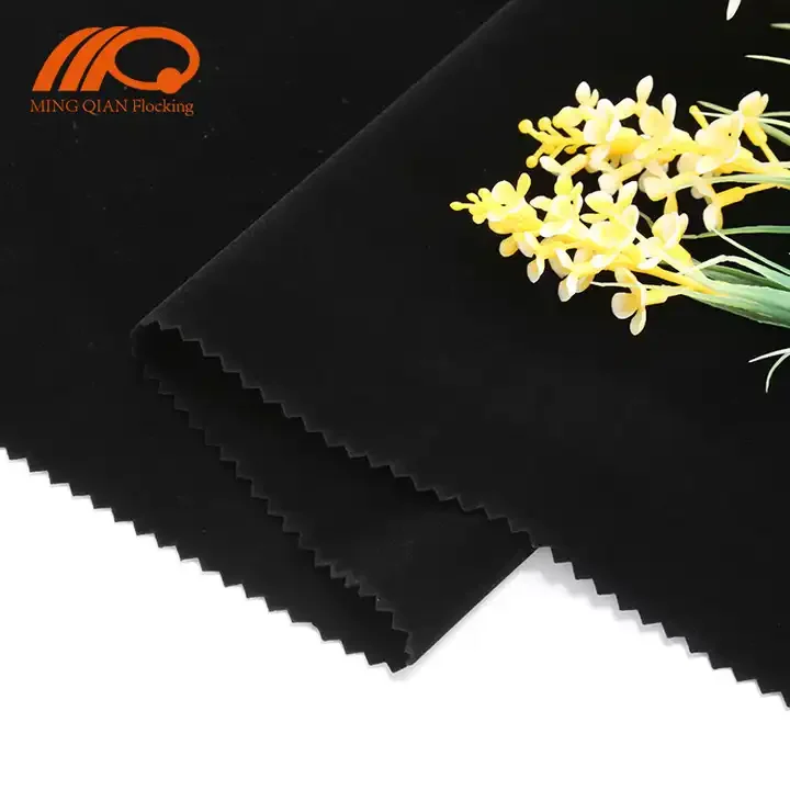 Top selling High quality Double-side Flocked Fabric for Pouch & Box of Jewelry/Wine/Gift/Glasses