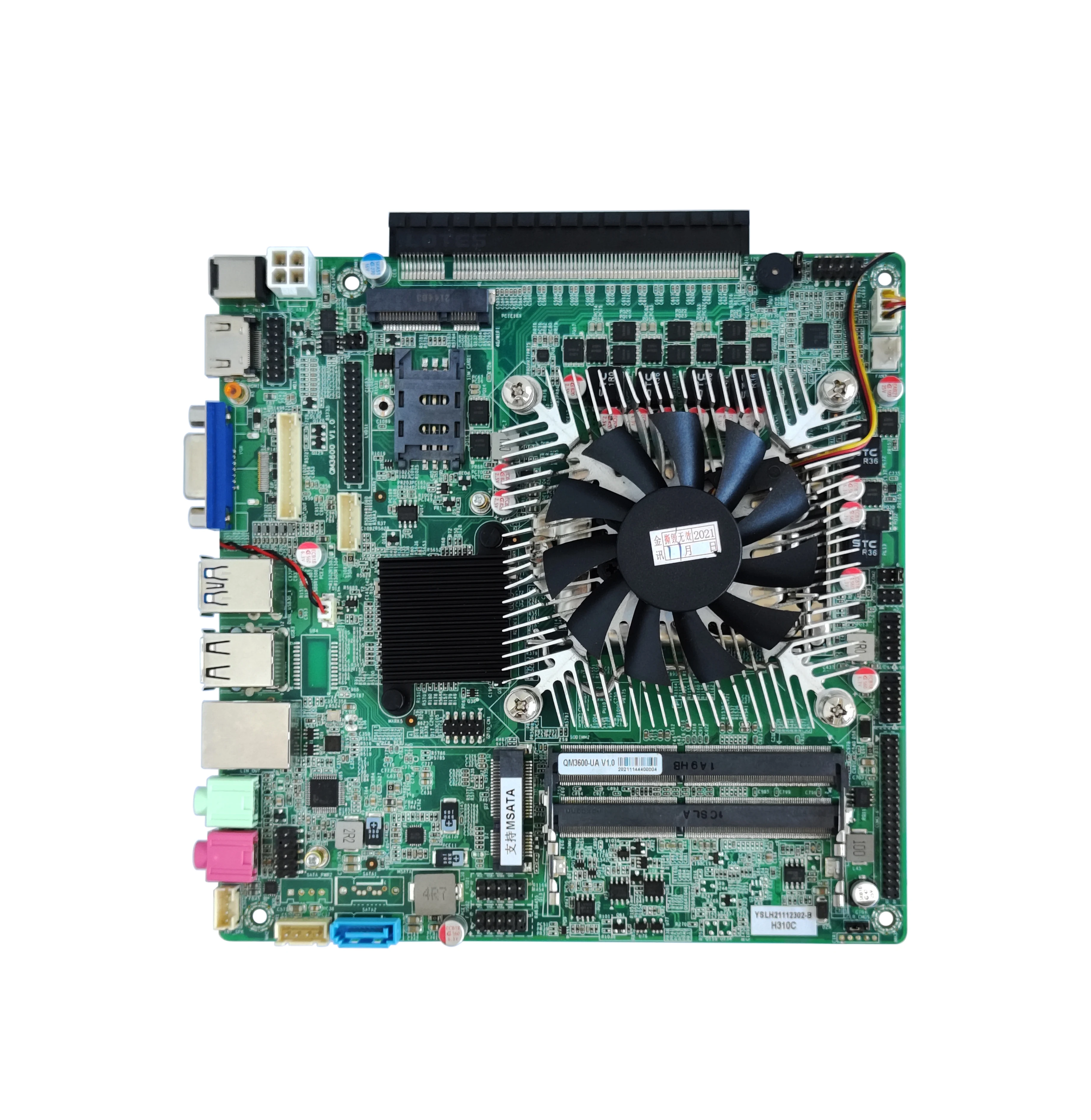 Материнская плата Elsky X86 ITX 6-го поколения Core i5-6400/6500 CPU DDR4 64G RAM H310 LGA1151 PCIE X16 HD-MI VGA /DP LVDS/EDP