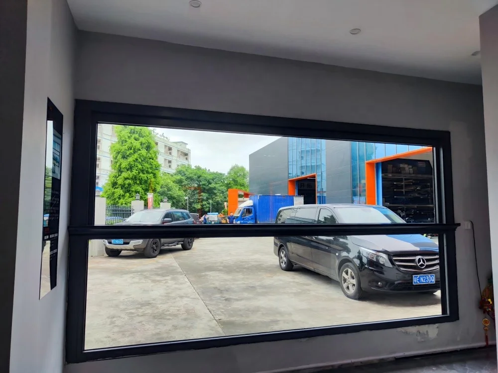 Modern Aluminum Vertical Slide Automatic Lifting Windows Electric Lift Up Glass Windows With Weather Sensor