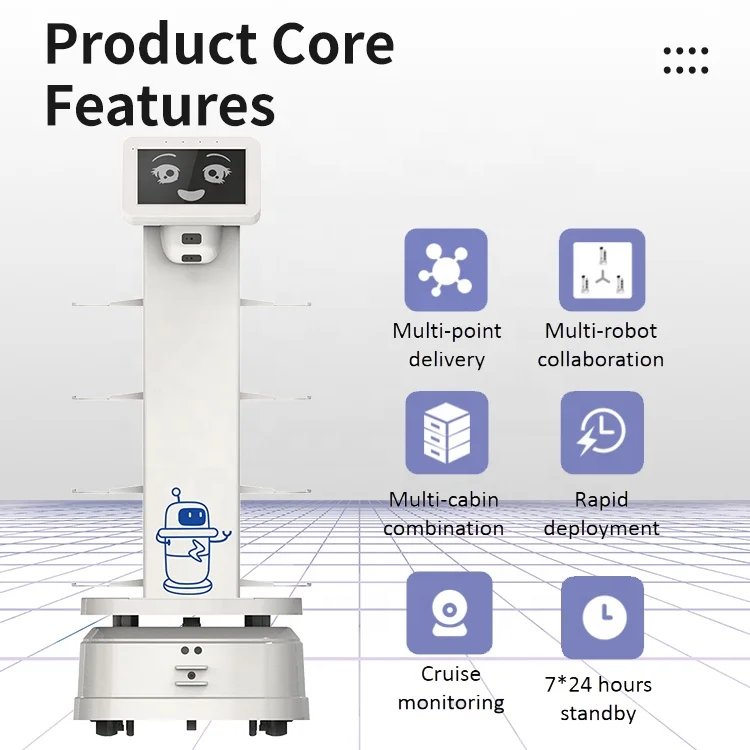 Factory Price Factory Intelligent Delivery Robot Service Robot Voice Interaction  Take an elevator AI smart robot