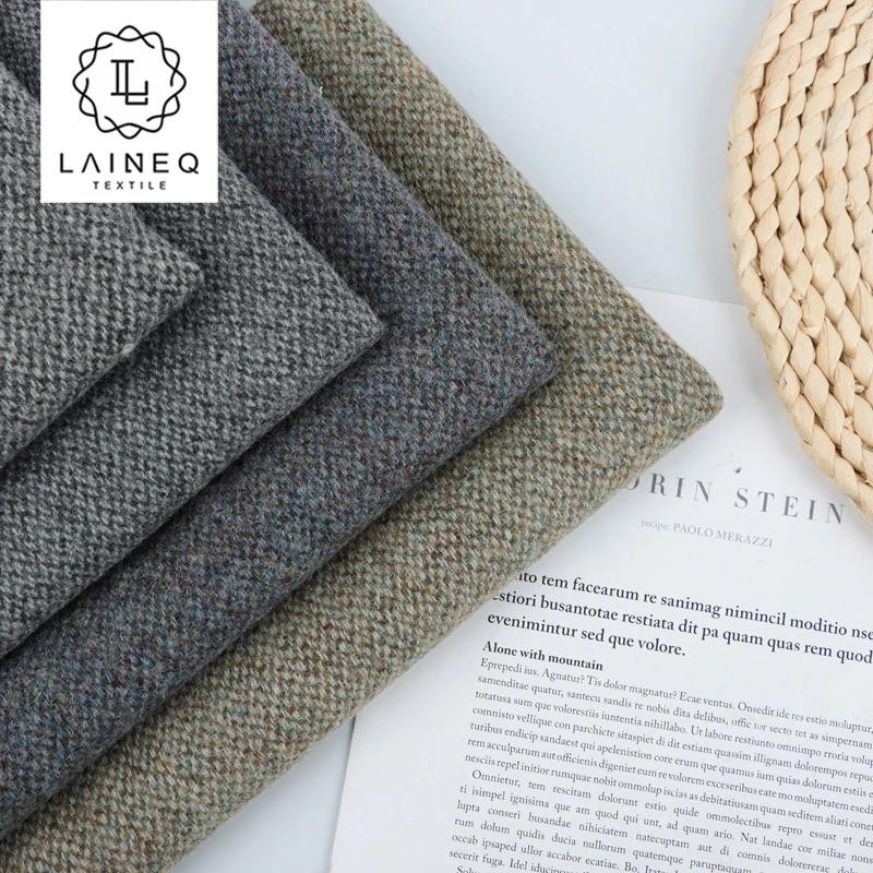 2023 стильная пшеничная текстура в стиле Харрис, полностью шерстяной твид, твид, желтый, зеленый винтажный твид