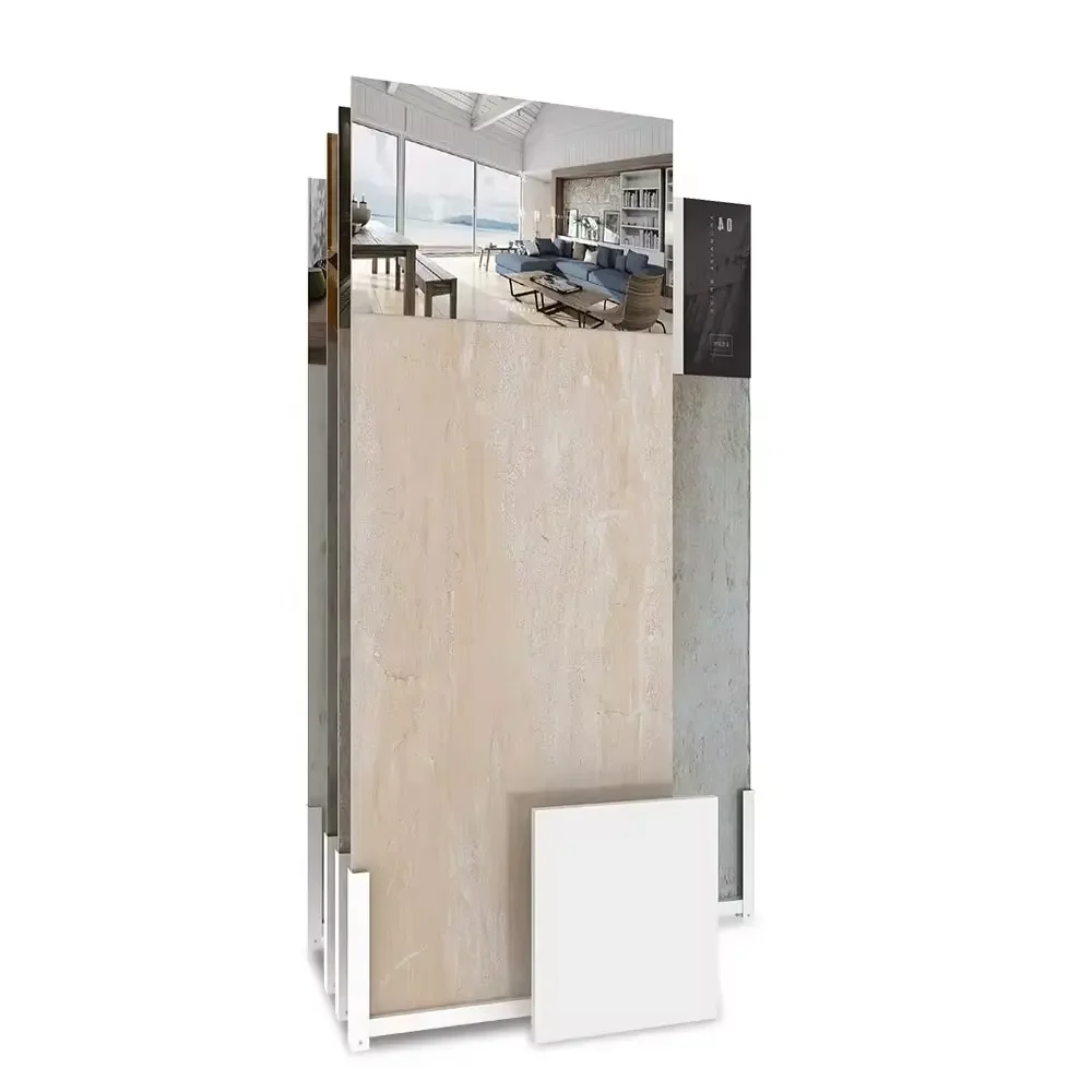 Customized ceramic tile board display rack plate coated with stone marble stone ware pattern plate ceramic tile display