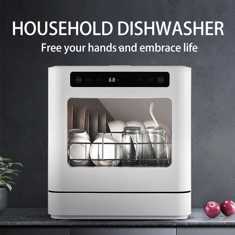 Mini Dishwasher Household Kitchen Fruit And Vegetable Washing Dish Washer Disinfection And Drying Desk Type Installation Free
