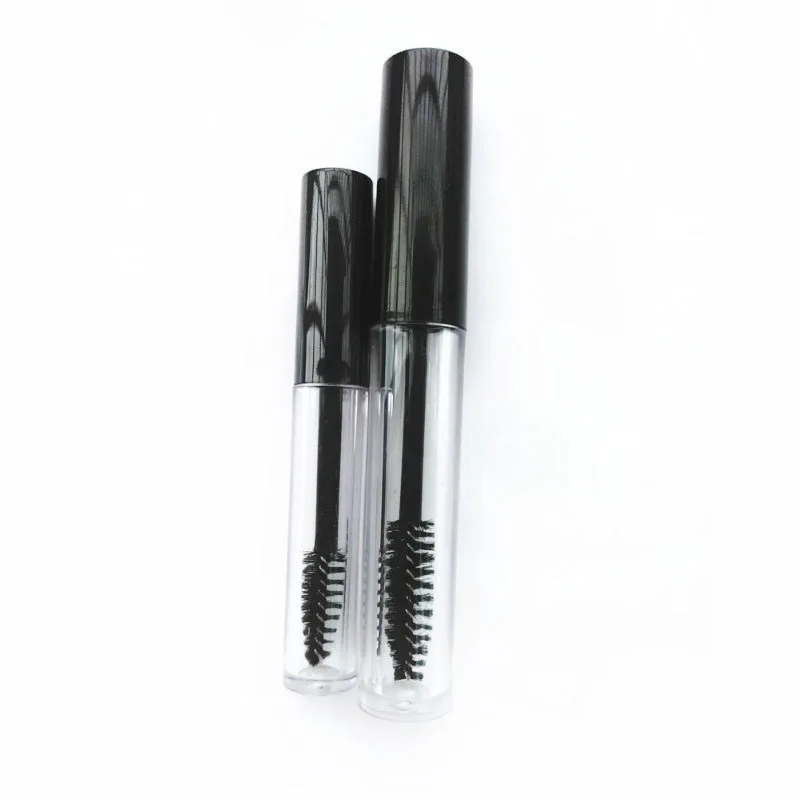 New Product Customized Logo Container PET Matt Black Empty Round Eyeliner Tube Mascara Tube 10ml