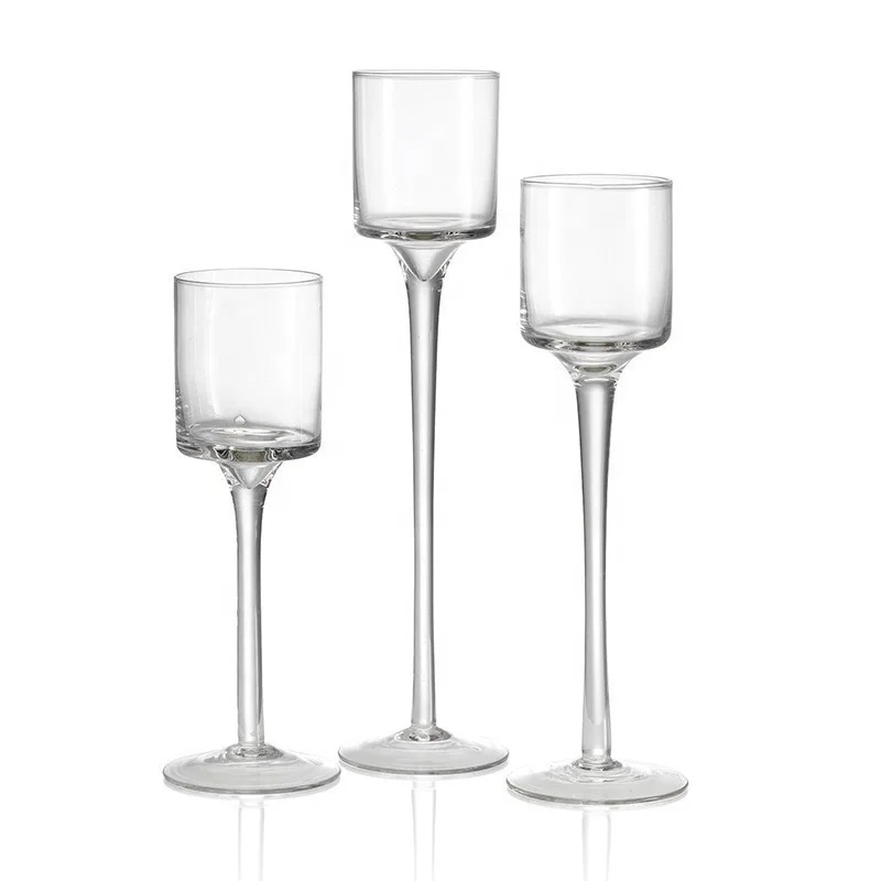 Wholesale 3 in 1 set Event Wedding Decoration Supplies Wedding Centerpieces glass Candle Holder set Candle Holder