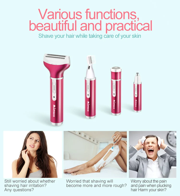 Hot salt Portable miniature electric painless female eyebrow shaver trimmer