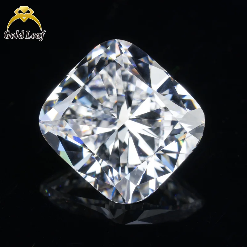 Goldleaf gems Cushion cut loose moissanite stones VVS1 DEF color moissanite GRA Certificate pass diamond tester