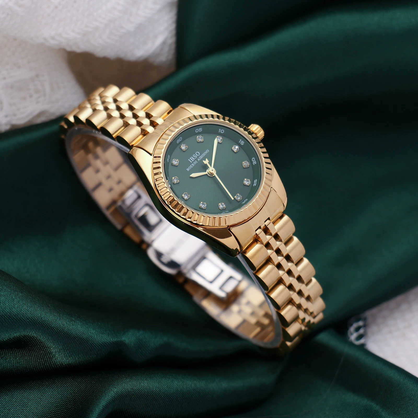 IBSO Low Price Latest New Design Fashion Watched Women Stainless Steel Watch Band  Waterproof Limited Edition Montres De Luxe