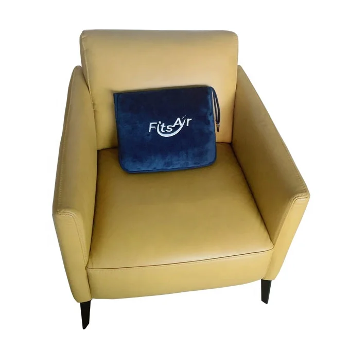 Super soft 2 in 1 lightweight compact custom embroidery logo pillow airline travel blanket