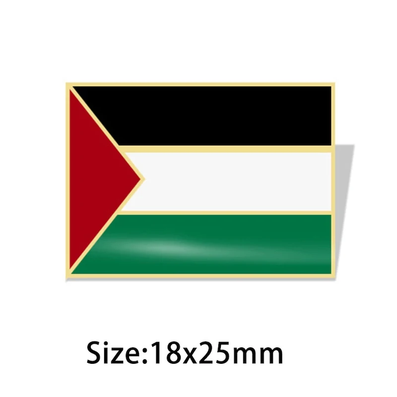 Custom Palestinian Metal Enamel Brooch Palestine Flag Lapel Pins Badge