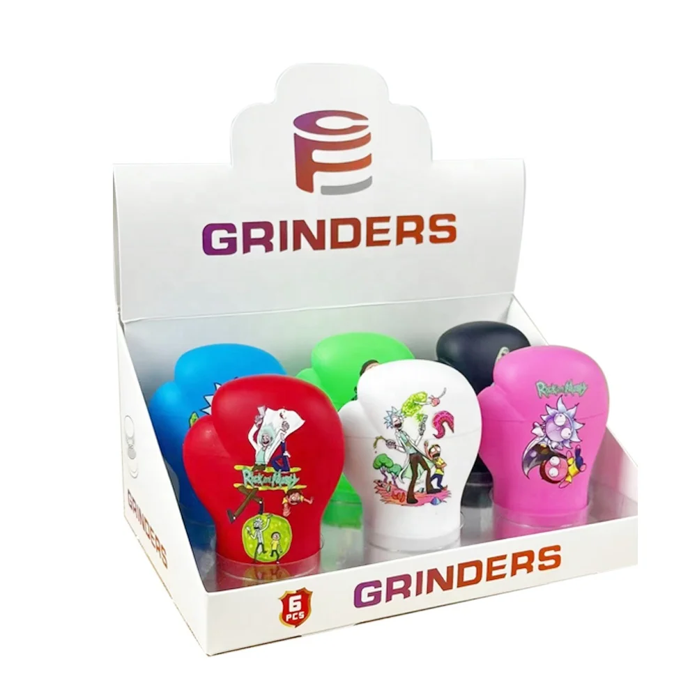 New Design Soften Material Herb Grinder With Assorted Colors Touch Fist Shape Grinder Metal Grinder