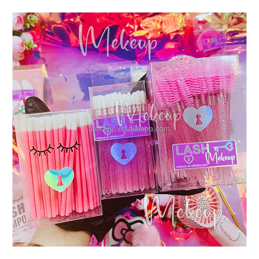 Custom packaging Lash Vendors Lash Glue Ring Blossom Cup Tools Lip Applicator Mascara Brush Eyelash Extension Kits Training