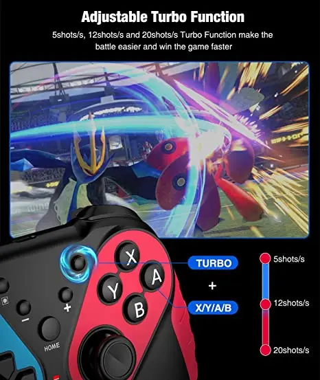 Wireless Gamepad for Nintend Switch Pro Game Controller Dual Vibration Joystick for NS Switch Console Saitake Gamepad