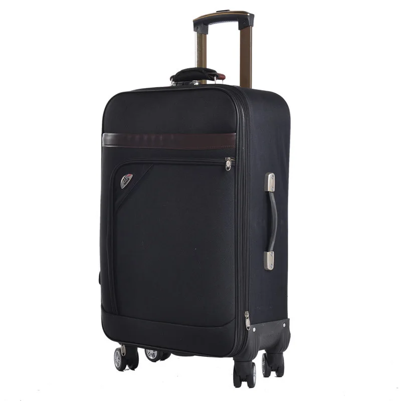 High Quality Business Luxury Fashion Oxford Fabric Expandable Large Light Weight Carry On Luggage with Wheels Bag
