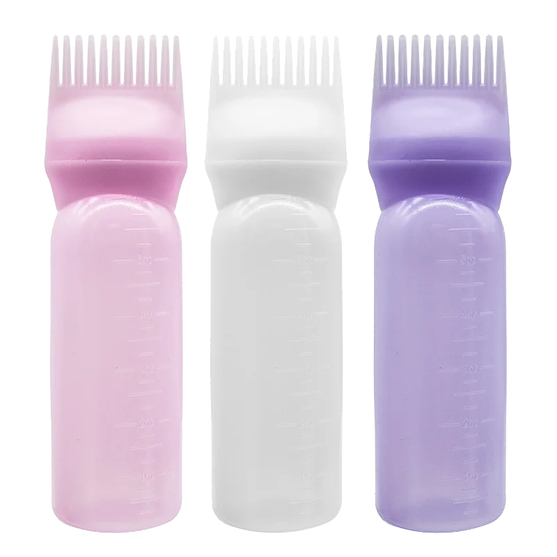 Wholesale 5oz Barbershop Hair Dyeing Applicator Bottle With Brush Comb