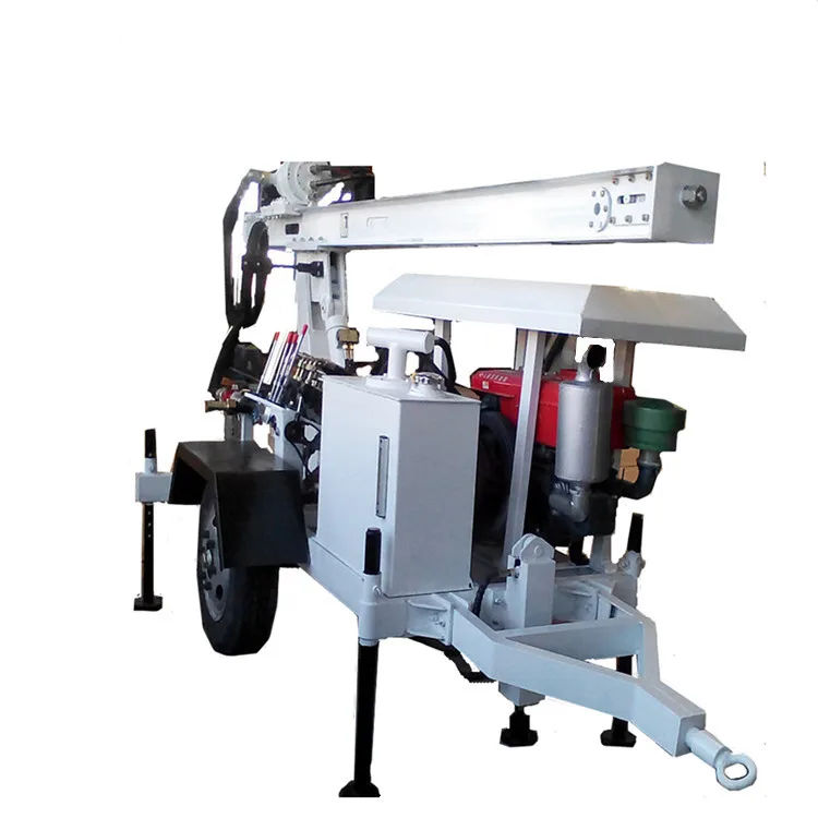 Портативная небольшая буровая установка для водяных скважин гидравлический прицеп