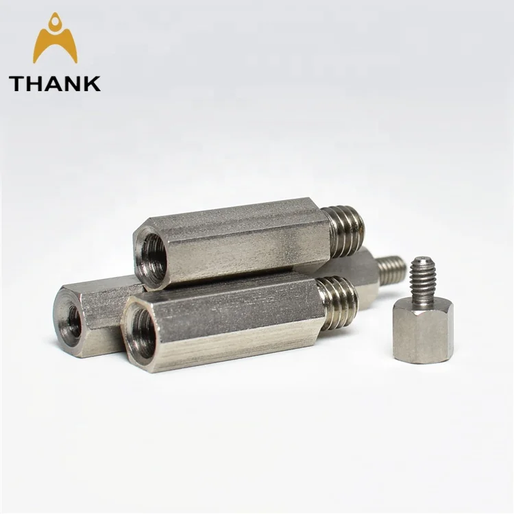 inside female thread outsize male thread Brass Unheaded hex nut and bolt M2-M8