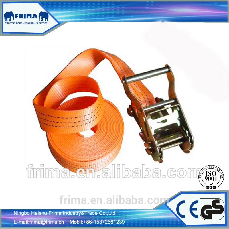 3T/ 40mm/6m Heavy duty  cargo lashing webbing polyester tie down strap with no hook