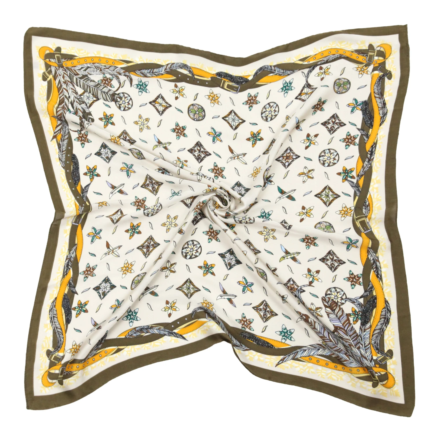 wholesale designer luxury ladies hair custom printing head other square shawl designer satin silk scarf for women