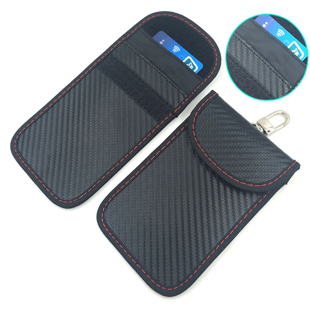 Anti Hacking Case Blocker Signal Blocking Faraday Bags Key Fob Rfid Keychain Car Signal Block Case
