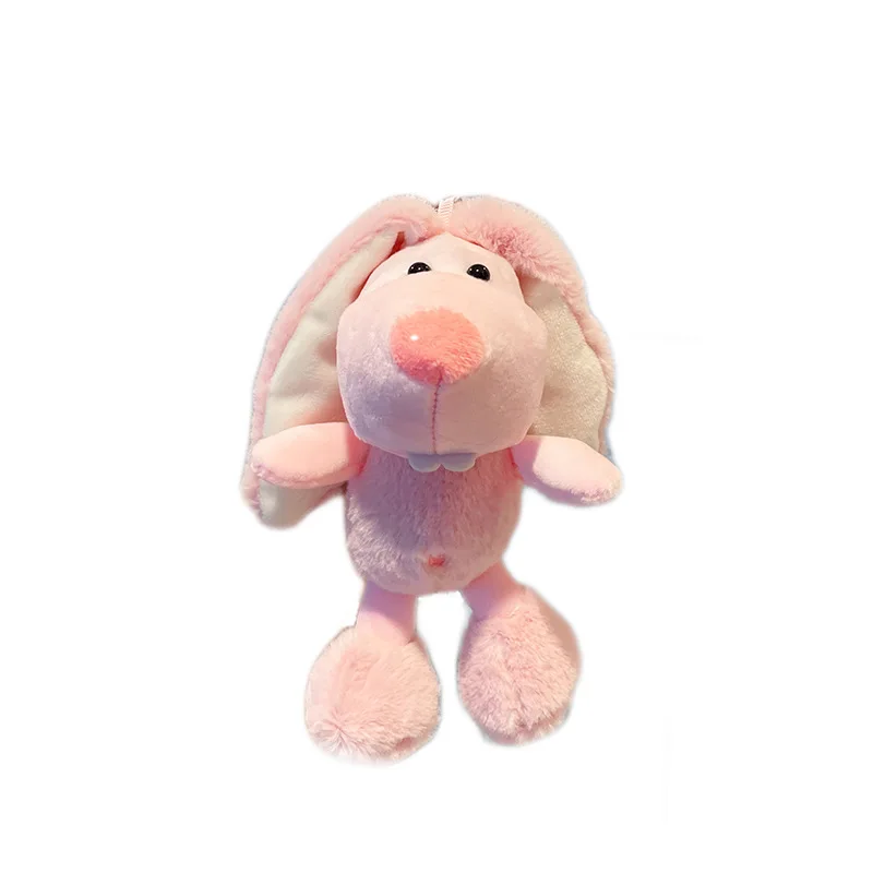 2024 Hot selling cute big eared dog soft doll stuffed animal toys cartoon plush keychains toys custom promotional gifts