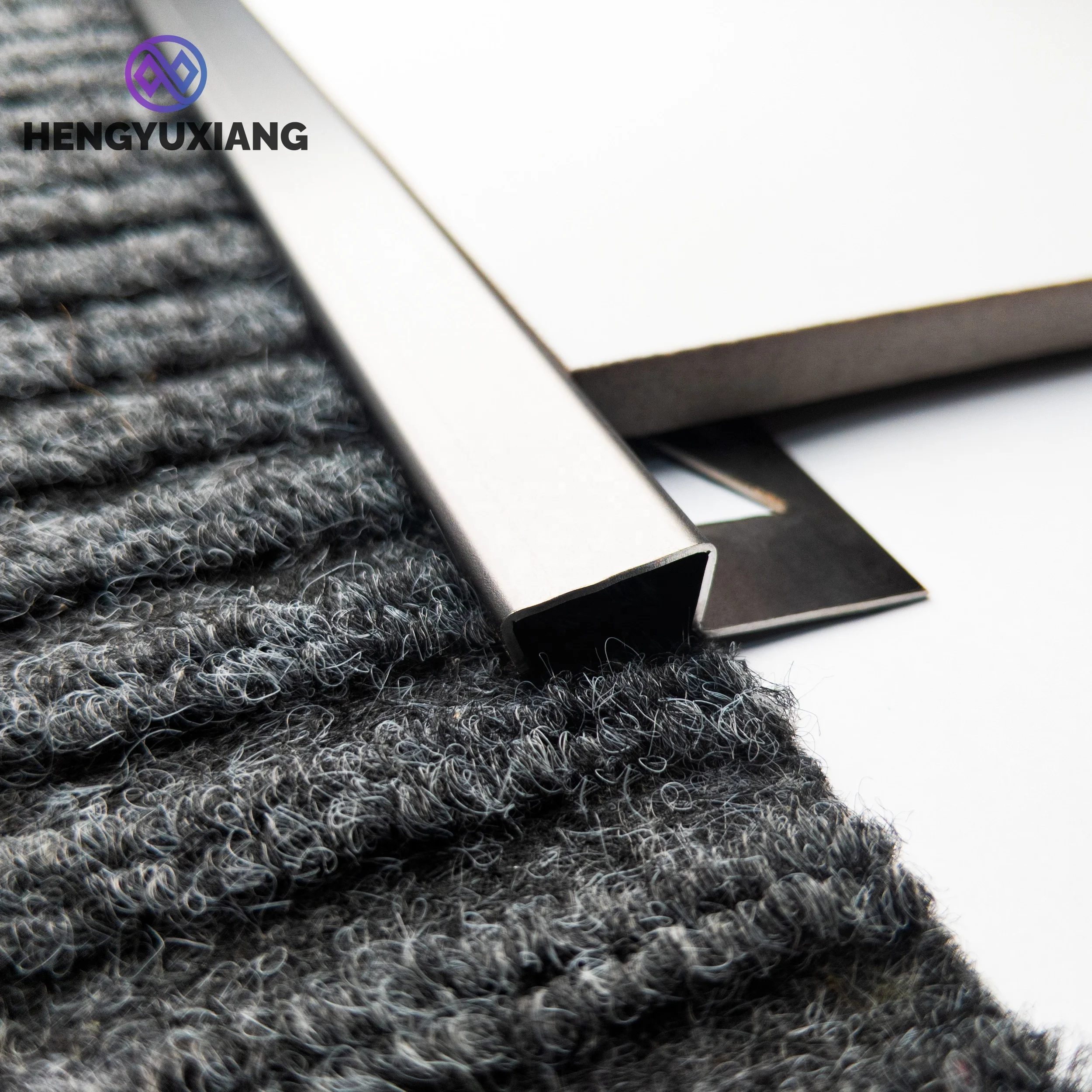 Factory Directly Stainless Steel 304 Floor Tile Trim Tile To Carpet Transition For Floors And Carpets