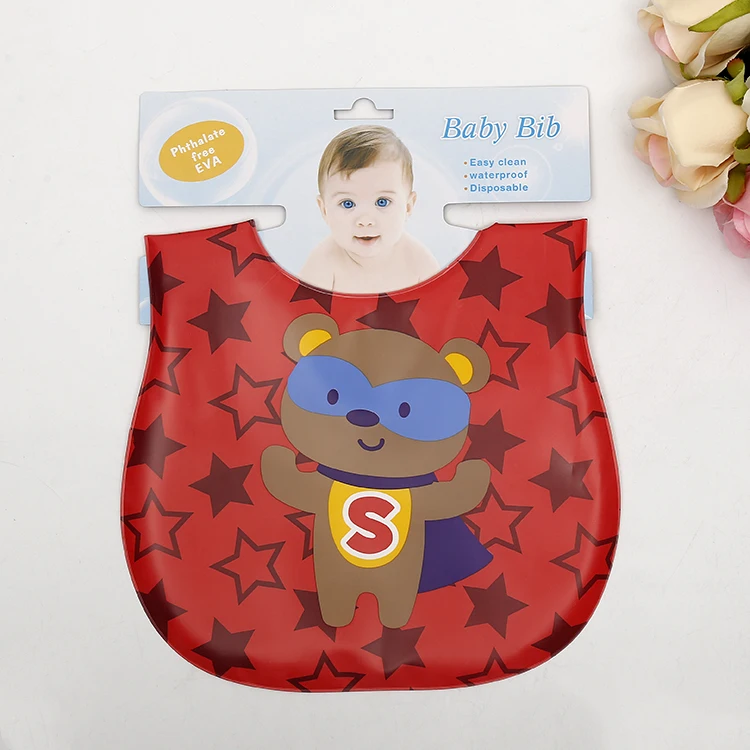 Hot Sale Cute Cartoon Baby Bibs Eco-Friendly Waterproof Baby Bib Infant Drolling Feeding Bibs For Bibi