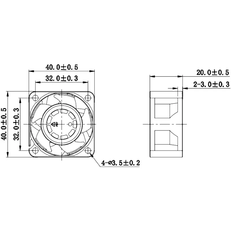 YCCFAN 4020 4CM DC Brushless Fan 12volt 40*40*20mm Axial Flow Cooling Fan