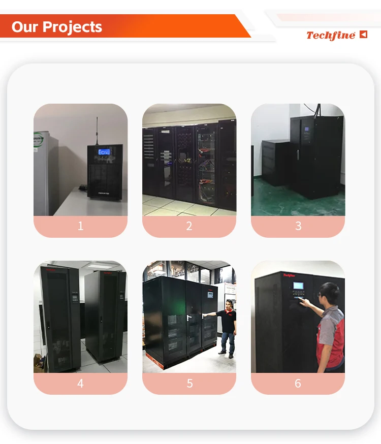 Techfine Uninterruptible Power Supply 3KVA 2400W 72V Online apc UPS with battery inside LCD display