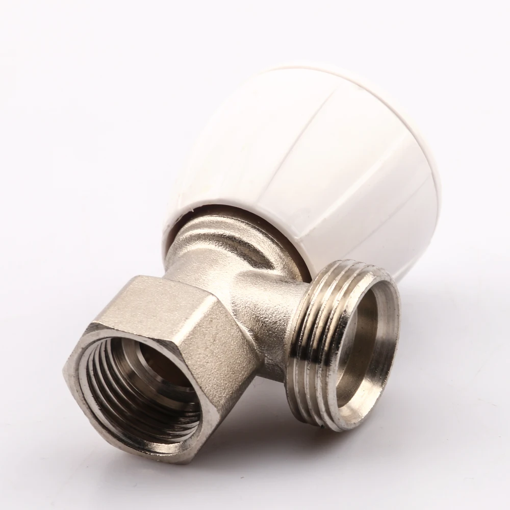 1.6Mpa pressure  brass angle Aluminum plastic pipe thermostatic radiator valve for heating temperature control hvac