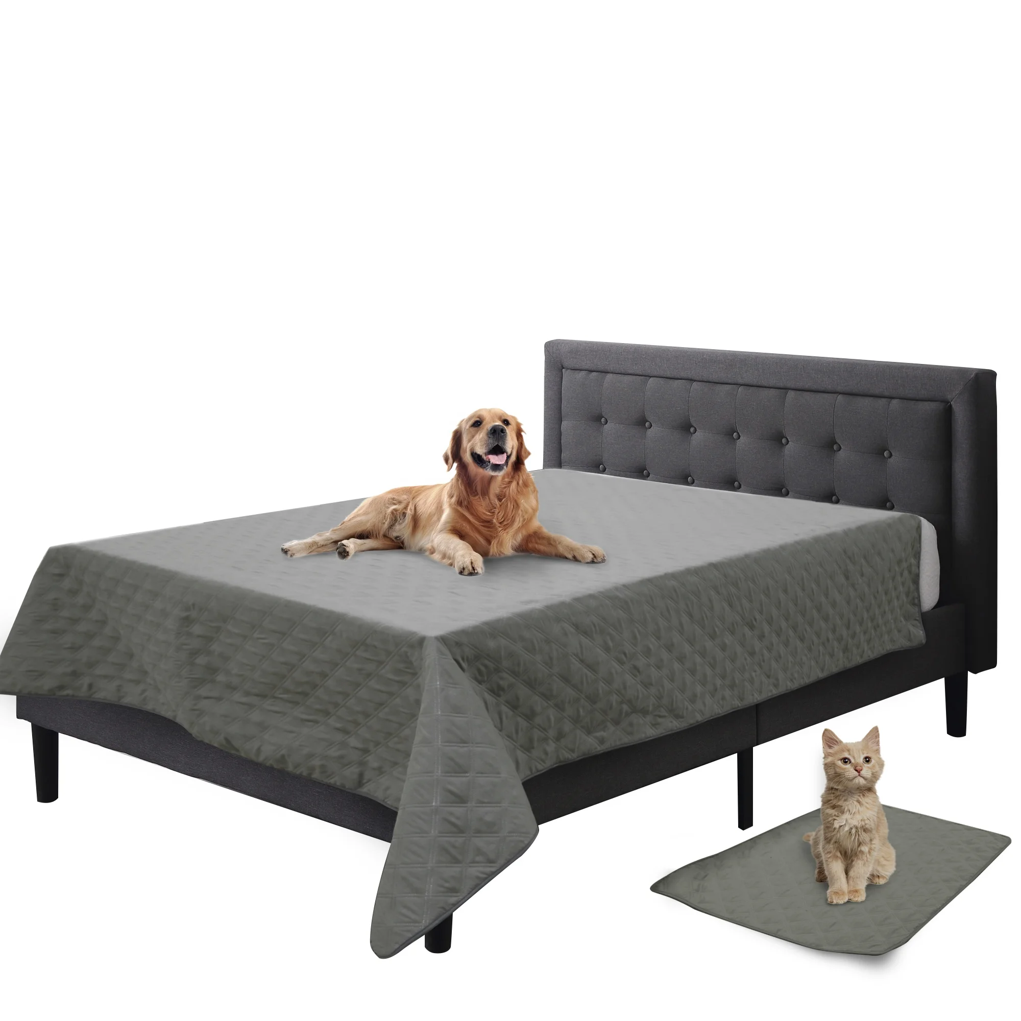 Big Size 3 Layers Reusable Washable Reversible Double Use 100% Waterproof Couch Cover for Dogs Cats