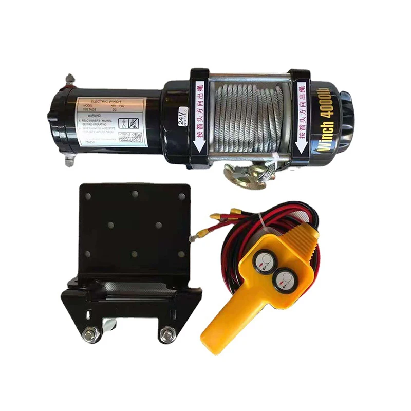 Small electric winch wireless remote control 13500lbs 4x4 off road 12v winch for sale