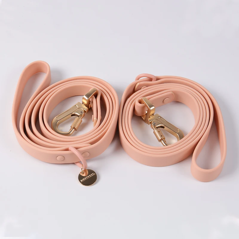 Wholesale Waterproof Rubber Premium Dog Collars Leashes New Design Multi-colors PVC Coated Dog Collar and Leash Set