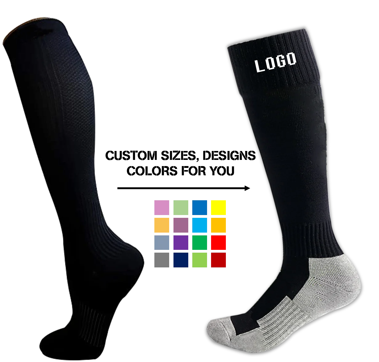 Custom copper infused fibers compression knee high sports socks 25-30 mmhg nurse sport custom compression socks medical