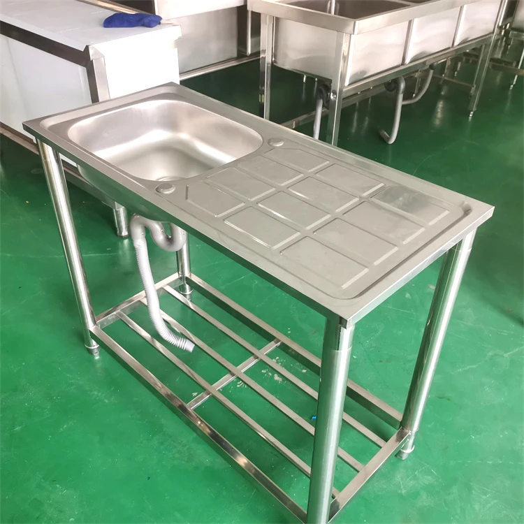 Outdoor Portable Stainless Steel Garden Sink Freestanding Commercial Kitchen Sink