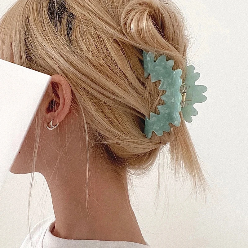 Женская Винтажная заколка для волос разноцветная полукруглая