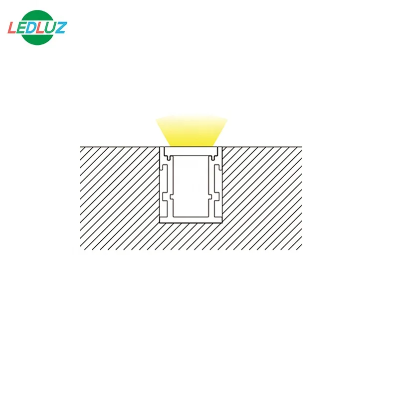 
ALP034 Strong LED Floor Light Aluminum LED Profile With Thick PC Milky Diffuser 