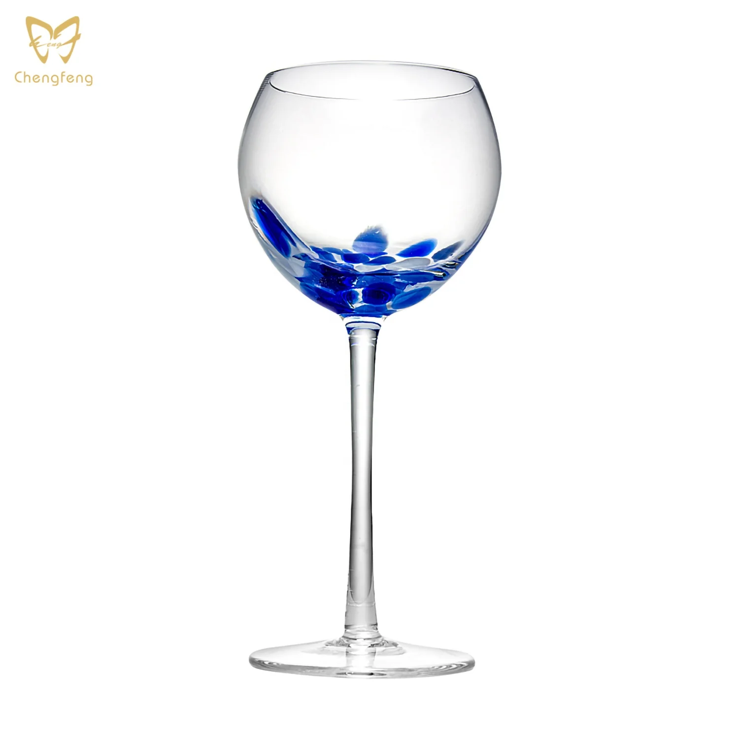 unique colored polka dots goblet wine glass wholesale suppliers