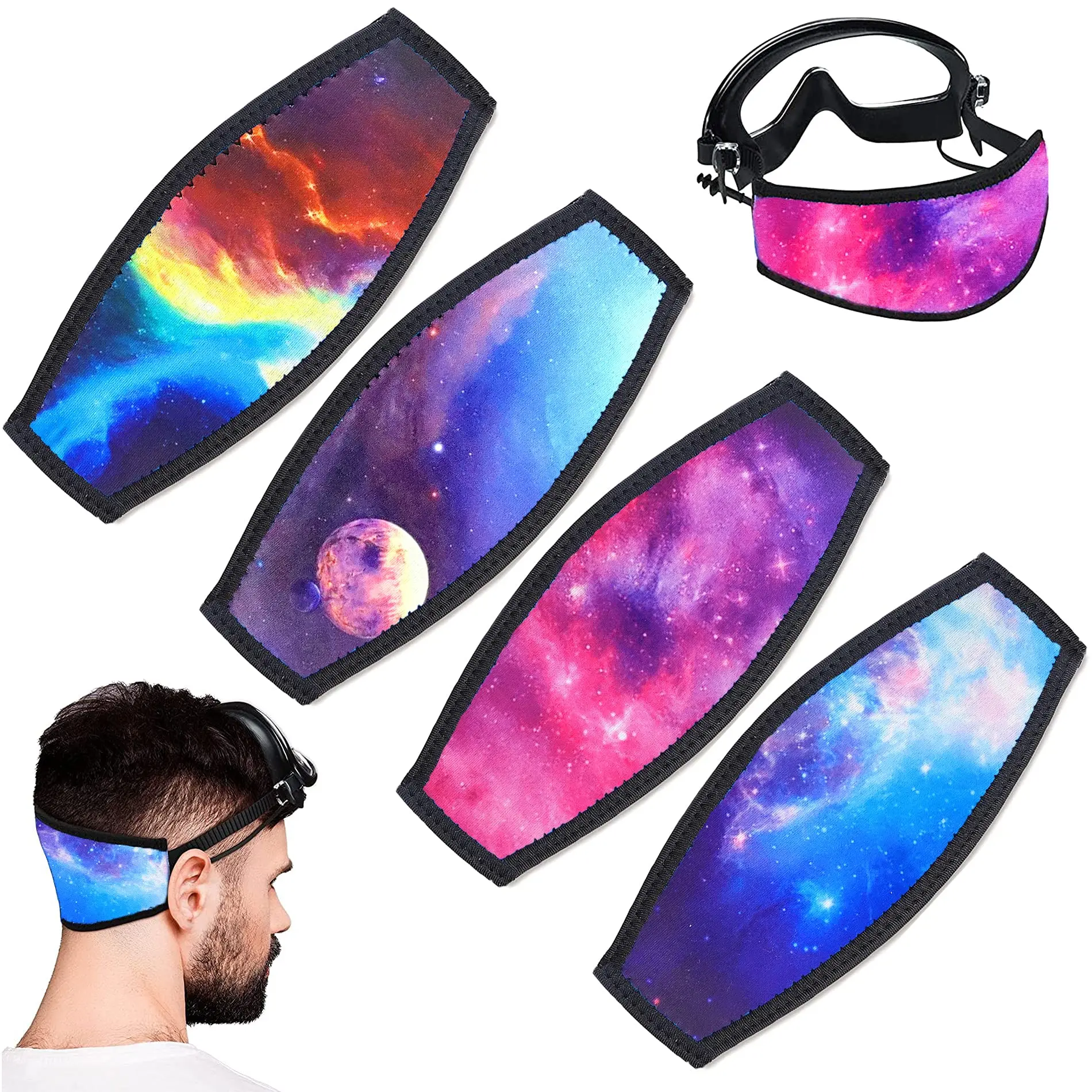 Comfort Neoprene Padded Protection Diving Diver Swimming Mask Strap Cover Hair Wrap