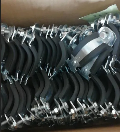 Manufacturer Adjustable Pipe Clamps Double Welded Nut Wall Mount